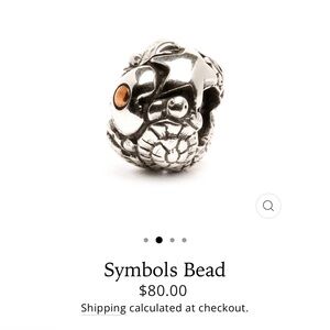 Trollbeads Symbols Bead in Silver and Orange